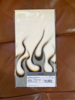 Prada Notebook Paper Refill — White, Black, Gold